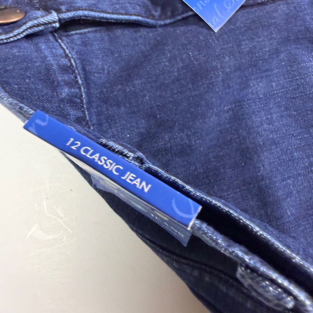 Women’s Dark Blue Straight-Leg Jeans Size 12 - Picture 8 of 13